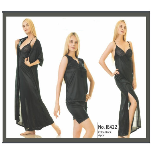 Sandar 4PCS Long Inner & Gown Nighty