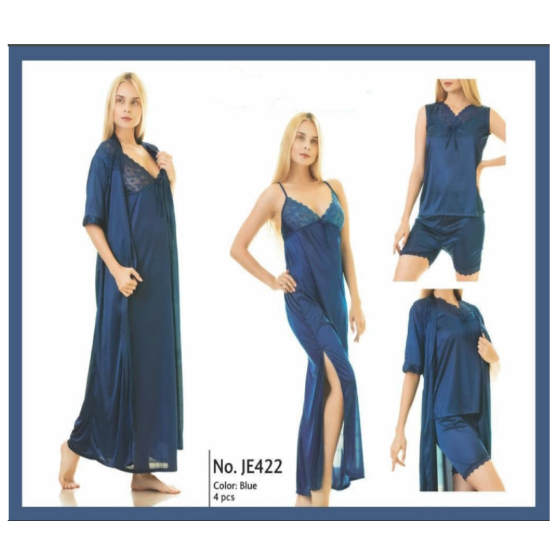 Sandar 4PCS Long Inner & Gown Nighty