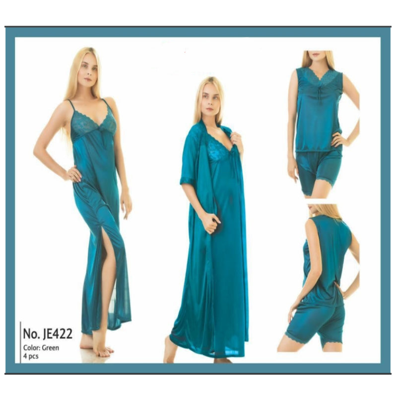 Sandar 4PCS Long Inner & Gown Nighty