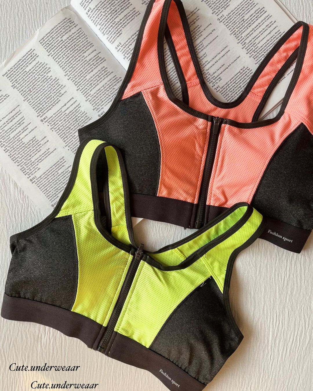 Ricky Zipper Pushup Sports Bra