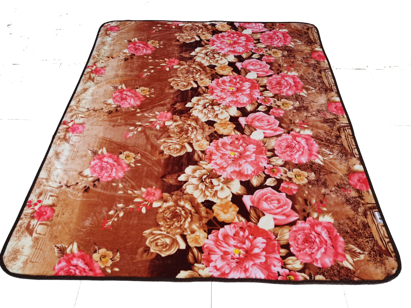 Pink Rose Pattern AC Throw Blanket