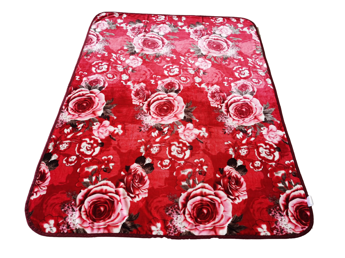 Red Rose Pattern AC Throw Blanket