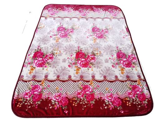 AC Throw Blanket With Floral Pattern