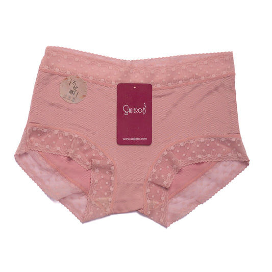 TCC Embroidery Net Brief Cotton Panty