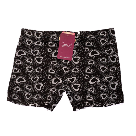 Heart Printed Cotton Boxer Panty