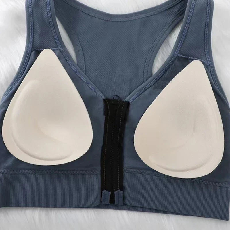 Sylas Zipper Pushup Sports Bra