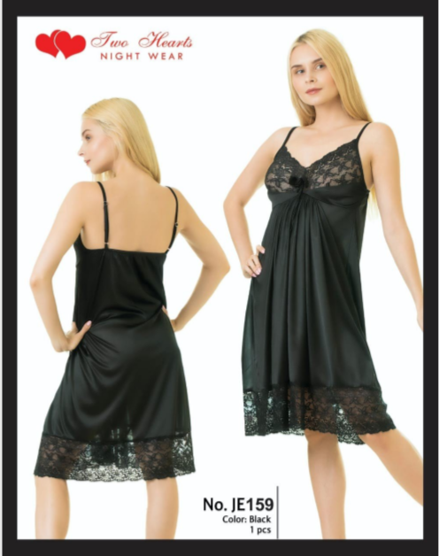 1 Piece Silk Short Nightwear For Girls & Women