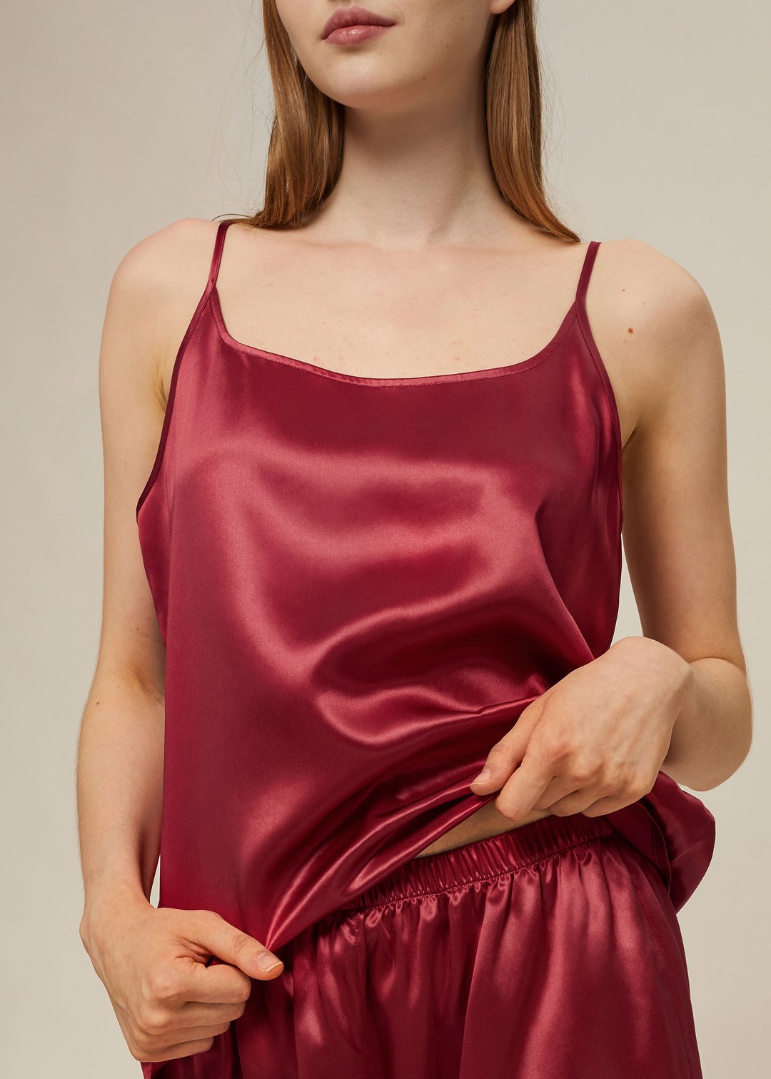 Spice Ceder Strap Jumpsuit Metallic Maroon