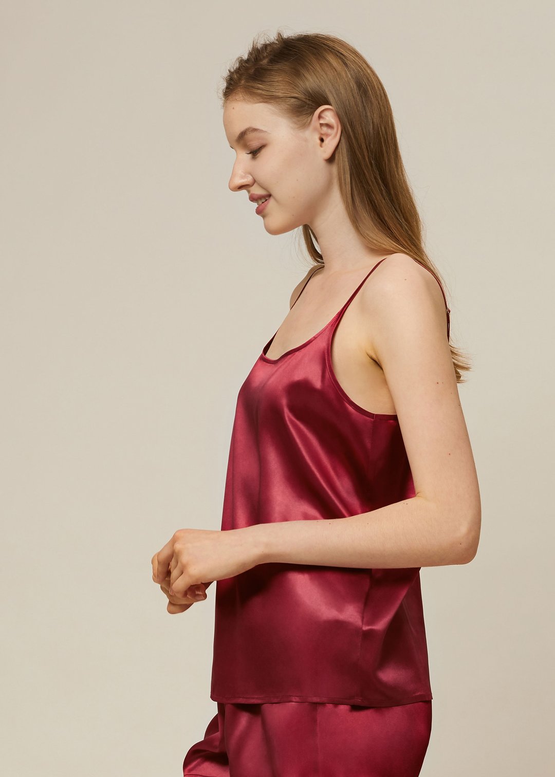 Spice Ceder Strap Jumpsuit Metallic Maroon