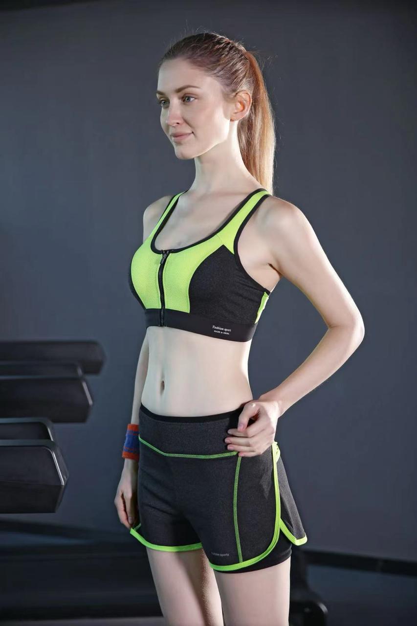 Ricky Zipper Pushup Sports Bra