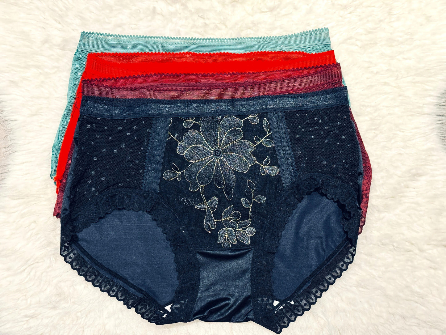 Sun flower Silk Net Panty