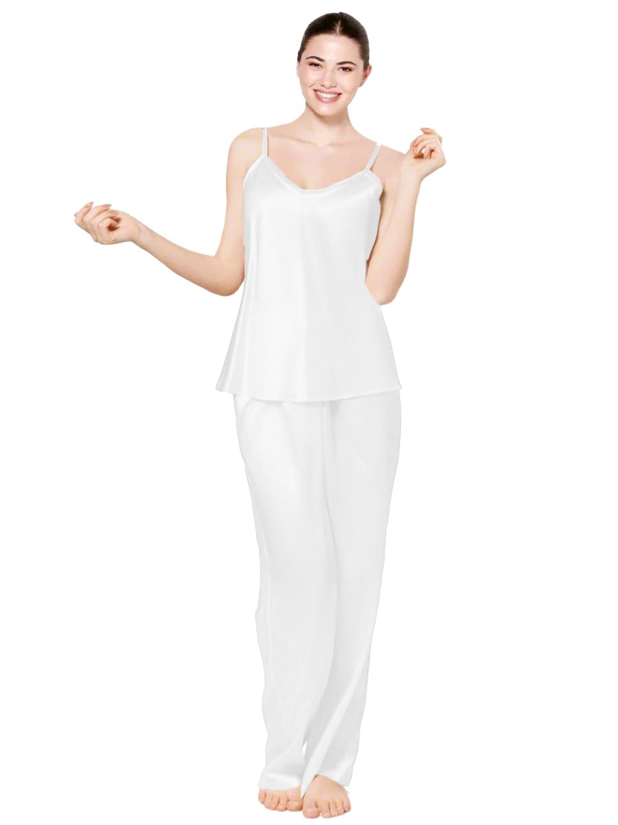 Spice Ceder Strap Jumpsuit Angel White