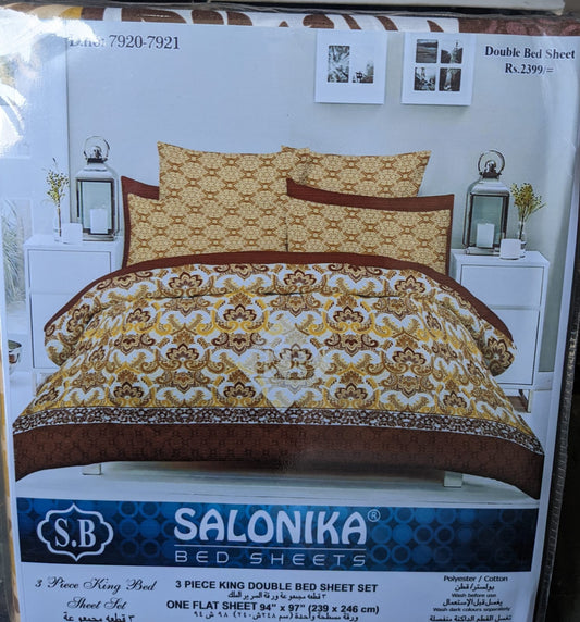 Salonika King Size Bed Sheet