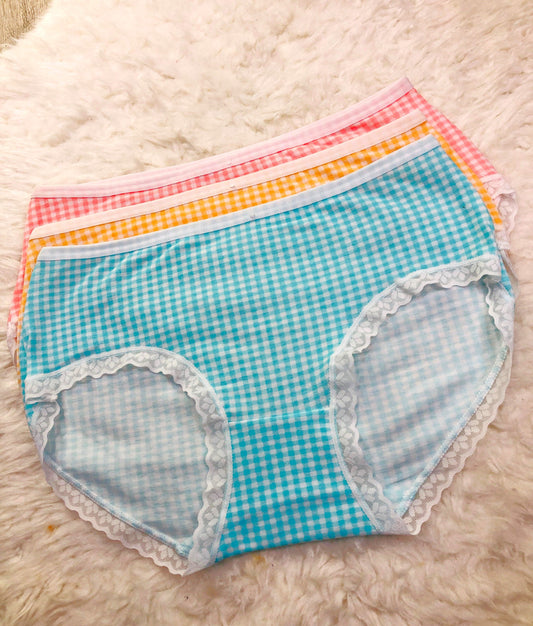 Check Print Cotton Panty