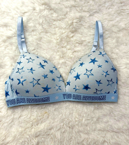 Star Printed Soft Padded Bra