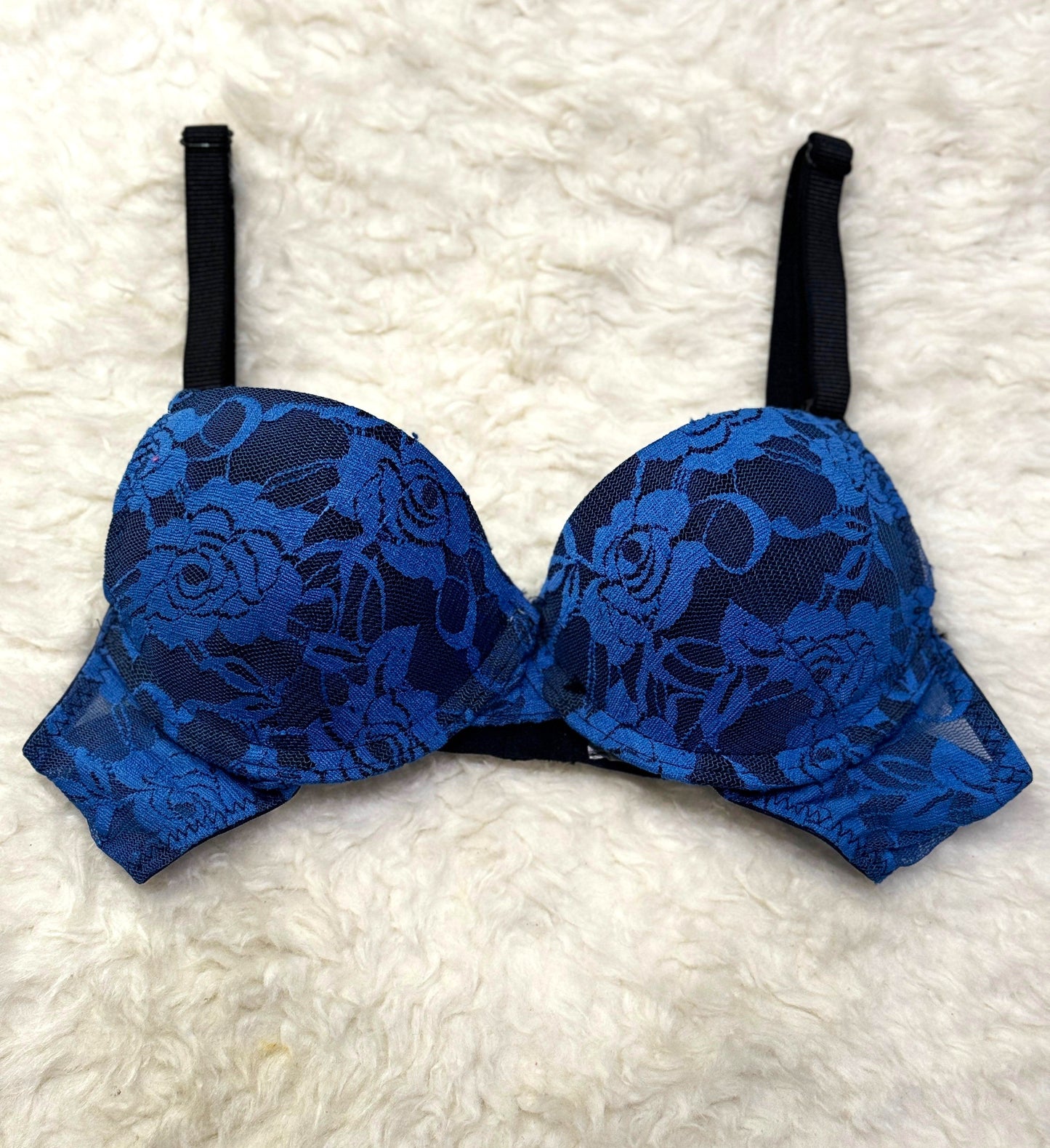 Spark Blue Floral Casual Padded Bra