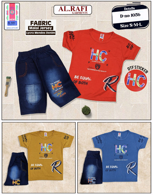 Boys Shirt and Denim Shorts Set