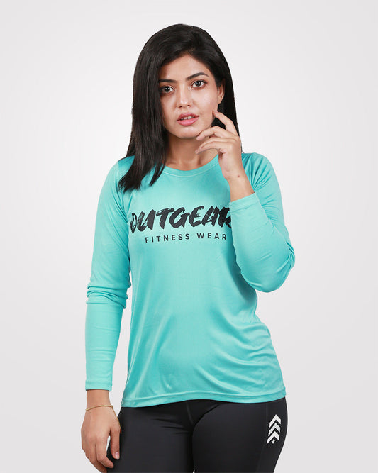 Sea Green Full Sleeves Tee Dri-Fit - Outgears Fitness